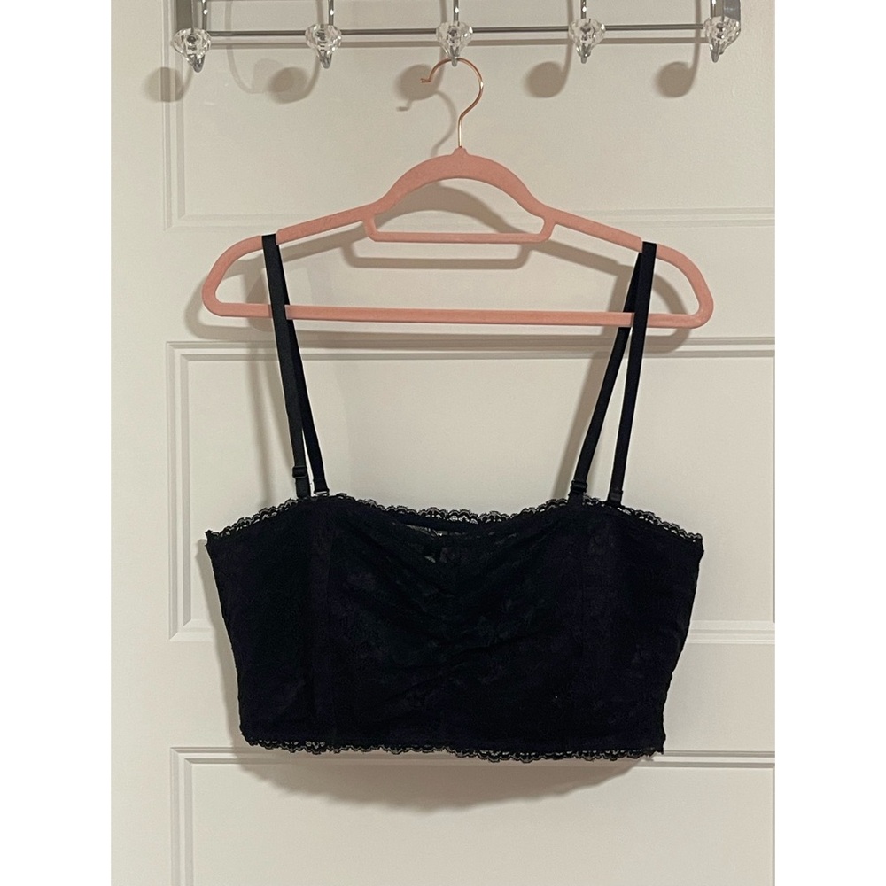 Torrid Black Padded Lace Bralette w/ or w/o Straps NWT Sz 3 (22/24) - Picture 4 of 11